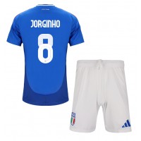 Italien Jorginho Frello #8 Fußballbekleidung Heimtrikot Kinder EM 2024 Kurzarm (+ kurze hosen)